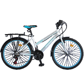 Bicicleta MTB Dame Vision Elegance Culoare Alb/Albastru Roata 26