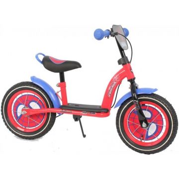 E & L Cycles - Bicicleta fara pedale , Spiderman, Rosu
