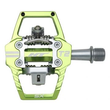 Pedale de bicicletă Ht T2-sx în nuanța verde măr.