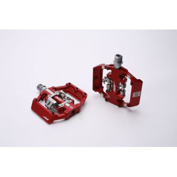 Pedale Duble Rosii Ht D1 Aluminiu Cr-Mo