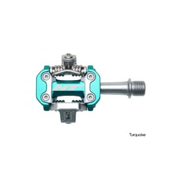 [titlu] Pedale HT M2 Turcoaz aluminiu CNC Nino Schurter