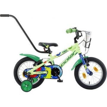 Bicicleta Copii Polar 2024 Dino, roti 14inch, cadru otel, frana V-brake (Verde)