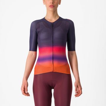 Tricou cu maneca scurta Castelli Climbers 4.0 W de dama Bleumarin/Magenta/Portocaliu M