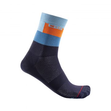 Sosete Castelli Blocco 15 Indigo/Bleu/Portocaliu L/XL 40-43
