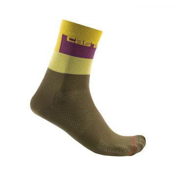 Sosete Castelli Blocco 15 Vernil/Galben/Visiniu S/M 36-39