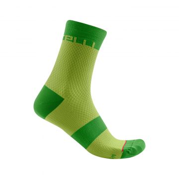 Sosete Castelli Velocissima 12 de dama Galben Fluo/Verde S/M 35-38