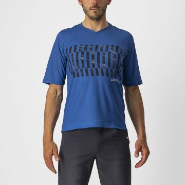 Jersey cu maneca lunga Castelli Trail Tech LS Tee Albastru/Negru XXL