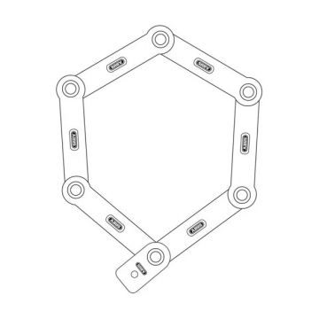 Abus - antifurt bicicleta tip lacat pliabil cu cifru - Bordo uGrip 5700C/80 SH - negru