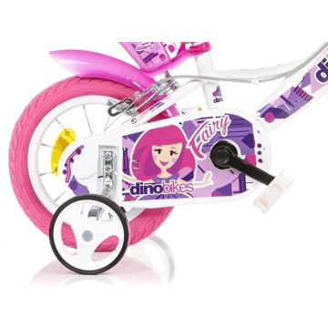 Bicicleta pentru copii Dino Bikes Fairy Alb 12 inch Bicicleta pentru copii Dino Bikes Fairy Alb 12 inch