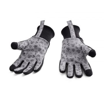 Woom - manusi ciclism copii iarna sau vreme rece warm tens bike gloves - negru gri