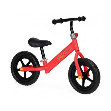 Bicicleta fara pedale cu roti din spuma EVA Ecotoys JM-763 - Rosu