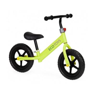 Bicicleta fara pedale cu roti din spuma EVA Ecotoys JM-763 - Verde