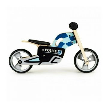 Ecotoys - Bicicleta fara pedale LC-V1330 , Politie din Lemn