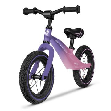 Bicicleta fara pedale, Lionelo, Bart Air, Usoara, Cu roti gonflabile, Cu cadru din magneziu, Cu ghidon si sa reglabile, Greutate 3.8 Kg, 12 inch, Conform cu standardul european de securitate EN71, Pink Violet