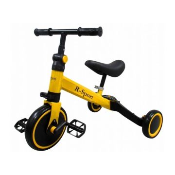 R-sport - Bicicleta multifunctionala 4 in 1 cu pedale detasabile P8 - Galben