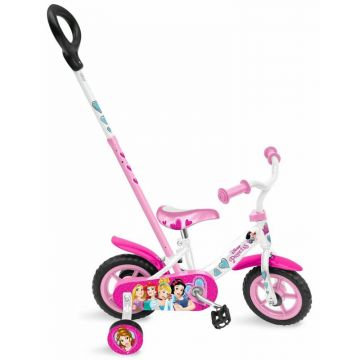 Stamp - Bicicleta Disney Princess 10 inch cu bara de impins