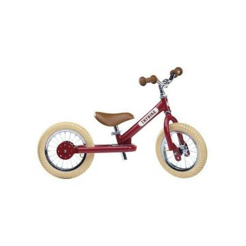 Trybike - Bicicleta fara pedale Vintage, 12 , 2 in 1, Rosu