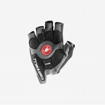Castelli - manusi ciclism degete scurte - Rosso Corsa Pro V Glove - gri inchis