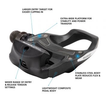 Shimano - pedale sosea clipless - SPD-SL PD-R550 negre