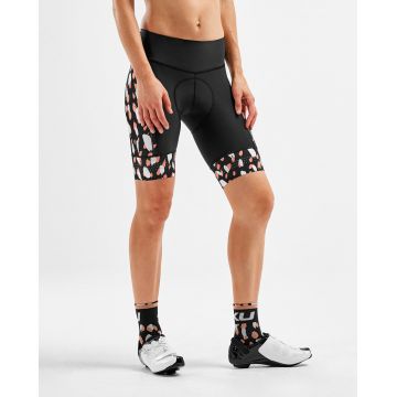 2XU - pantaloni scurti ciclism pentru femei Elite Cycle Shorts W - negru-rain spot