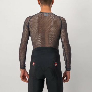 Castelli - bluza corp ciclism maneca lunga pentru barbati Miracolo Wool LS base layer - negru