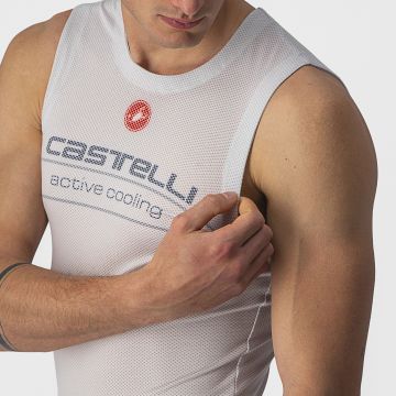 Castelli - bluza de corp fara maneci - Active Cooling Sleeveless - 25-35 gr C - gri argintiu Castelli - bluza de corp fara maneci - Active Cooling Sleeveless - 25-35 gr C - gri argintiu