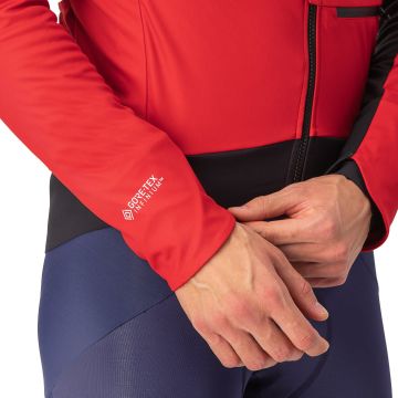 Castelli - Jacheta ciclism vreme rece sau iarna,  Alpha Doppio RoS Jacket - rosu negru