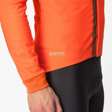 Castelli - Jacheta ciclism vreme rece sau iarna, Entrata Jacket - portocaliu gri reflect