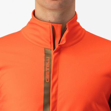 Castelli - Jacheta ciclism vreme rece sau iarna, Entrata Jacket - portocaliu gri reflect