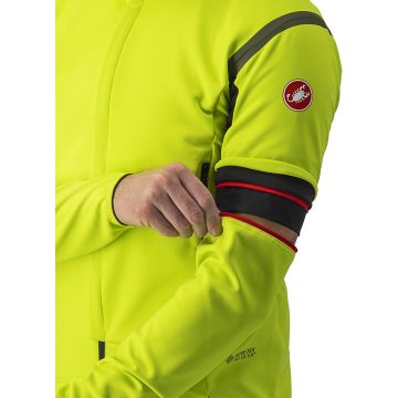 Castelli - Jacheta ciclism vreme rece sau iarna Perfetto RoS Convertible Jacket - galben fluo
