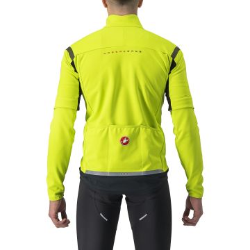 Castelli - Jacheta ciclism vreme rece sau iarna Perfetto RoS Convertible Jacket - galben fluo