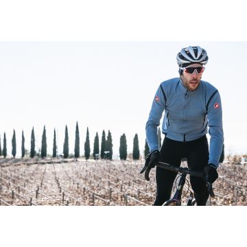 Castelli - Jacheta ciclism vreme rece sau iarna Perfetto RoS Convertible Jacket - portocaliu gri inchis