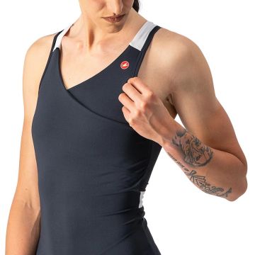 Castelli - maiou ciclism pentru femei Solaris Top - negru alb
