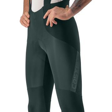 Castelli - pantaloni lungi ciclism barbati Sorpasso Ros Bibtight - verde inchis rover