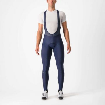 Castelli - pantaloni lungi ciclism pentru barbati cu bretele Entrata bibtights - albastru belgian