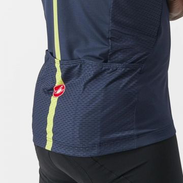 Castelli - tricou ciclism barbati maneca scurta Sezione jersey - bleumarin alb ivory rosu