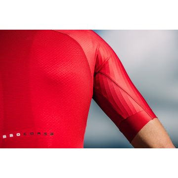 Castelli - tricou ciclism cu maneca scurta pentru barbati Aero Race 7.0 - rosu intens rich