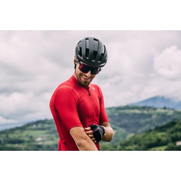 Castelli - tricou ciclism cu maneca scurta pentru barbati Espresso Jersey - mov deshis mist gri inchis