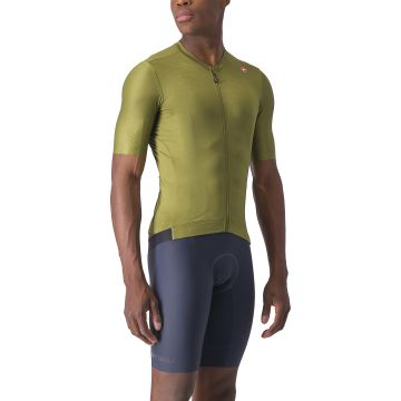 Castelli - tricou ciclism cu maneca scurta pentru barbati Espresso Jersey - verde inchis kaki