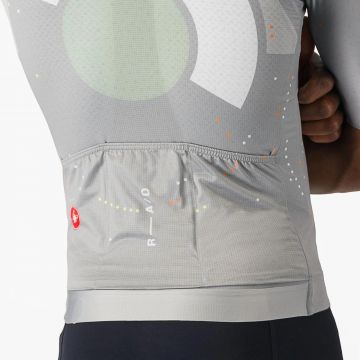 Castelli - tricou ciclism cu maneca scurta pentru barbati R-A/D Jersey - multicolor gri