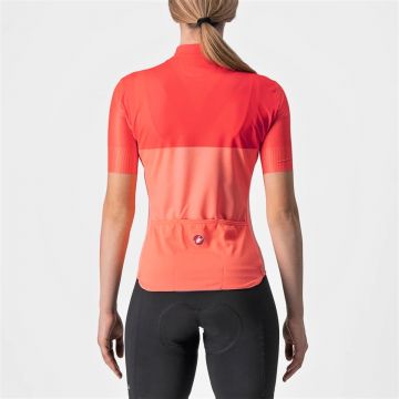 Castelli  - tricou ciclism femei maneca scurta Velocisoma W jersey - portocaliu coral roz briliant