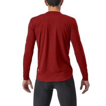 Castelli - tricou maneca lunga 15-20 gr C - Unlimited Merino LS - rosu