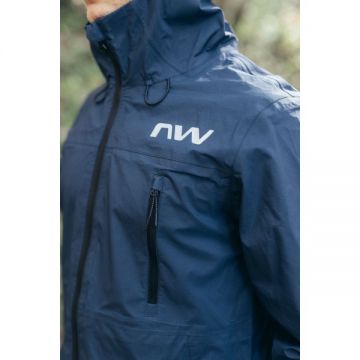 Northwave - jacheta ciclism pentru barbati ploaie si vreme rece No Worry HardShell Jacket - albastru inchis