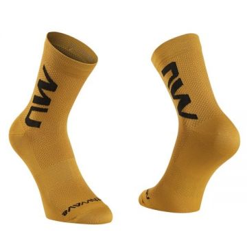 Northwave - sosete ciclism extreme air mid socks - galben ocru negru