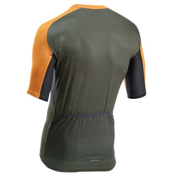 Northwave - tricou ciclism cu maneca scurta Force Evo - verde inchis army galben