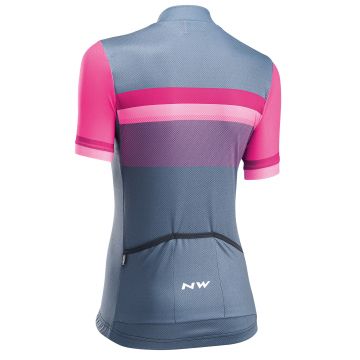 Northwave - tricou pentru ciclism cu maneca scurta pentru femei Origin Women Jersey - gri roz magenta
