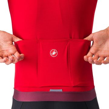 Tricou cu maneca scurta Castelli Espresso Rosu