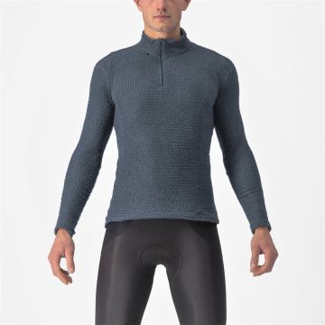Castelli - bluza corp ciclism maneca lunga Cold Days 2nd Layer - bleumarin