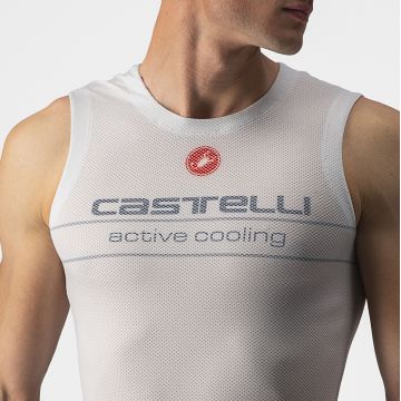 Castelli - bluza de corp fara maneci - Active Cooling Sleeveless - 25-35 gr C - gri argintiu