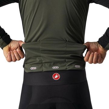 Castelli - jacheta ciclism de iarna Alpha Ros 2 Gore-Tex Infinium wind stopper - verde militar rosu